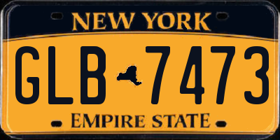 NY license plate GLB7473