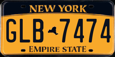 NY license plate GLB7474