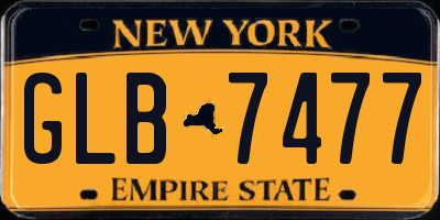 NY license plate GLB7477