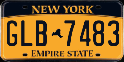 NY license plate GLB7483
