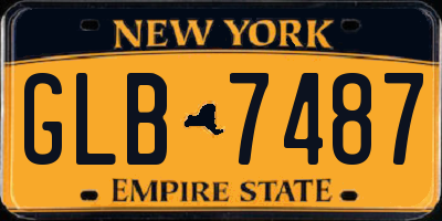 NY license plate GLB7487