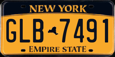NY license plate GLB7491