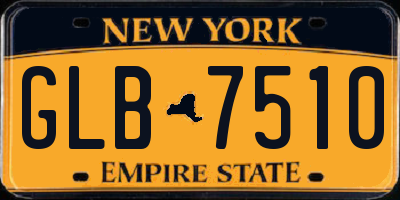 NY license plate GLB7510
