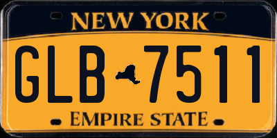 NY license plate GLB7511