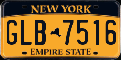 NY license plate GLB7516