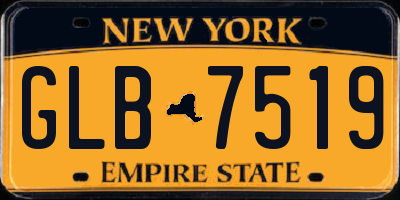 NY license plate GLB7519