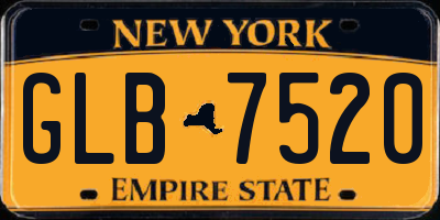 NY license plate GLB7520