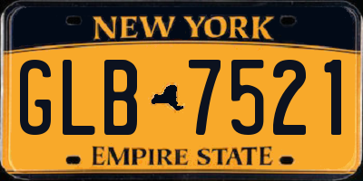 NY license plate GLB7521