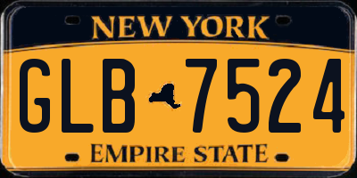 NY license plate GLB7524
