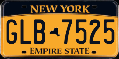 NY license plate GLB7525