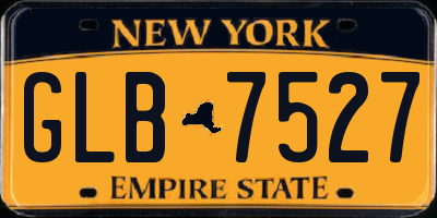 NY license plate GLB7527