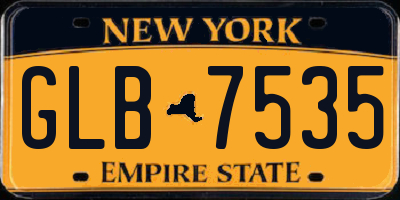 NY license plate GLB7535