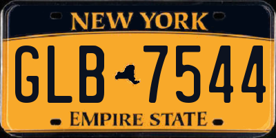 NY license plate GLB7544