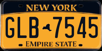NY license plate GLB7545