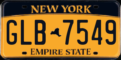 NY license plate GLB7549