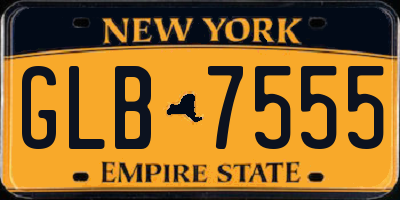 NY license plate GLB7555