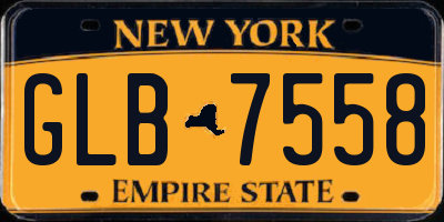 NY license plate GLB7558