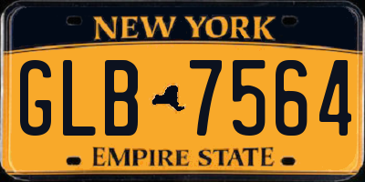 NY license plate GLB7564
