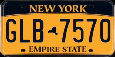 NY license plate GLB7570