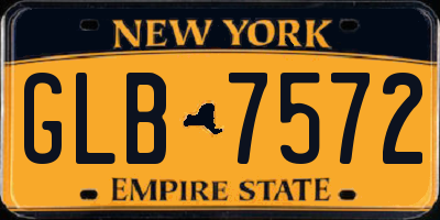 NY license plate GLB7572