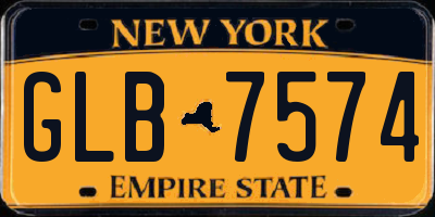NY license plate GLB7574