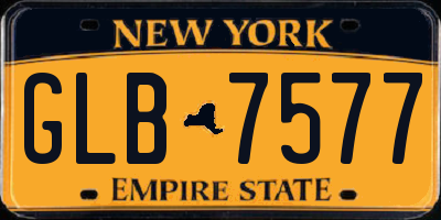 NY license plate GLB7577