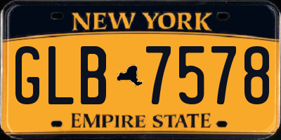 NY license plate GLB7578