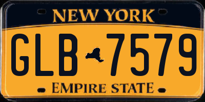NY license plate GLB7579