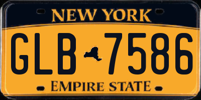 NY license plate GLB7586