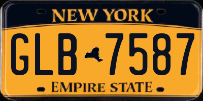 NY license plate GLB7587