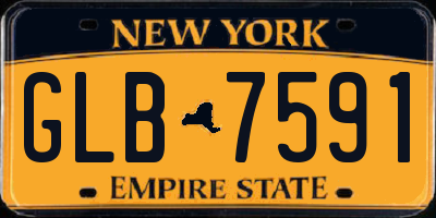 NY license plate GLB7591