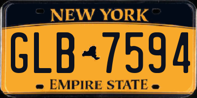 NY license plate GLB7594