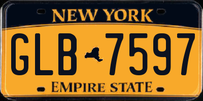 NY license plate GLB7597