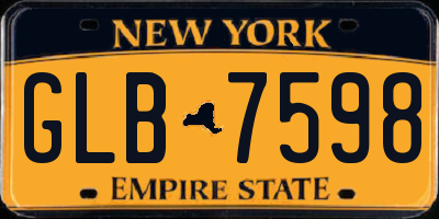 NY license plate GLB7598