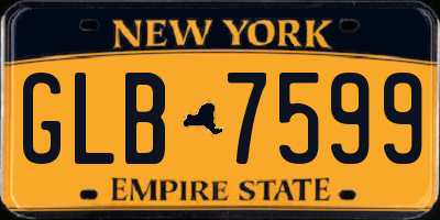 NY license plate GLB7599