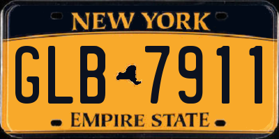NY license plate GLB7911
