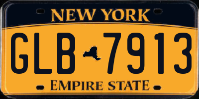 NY license plate GLB7913