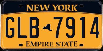 NY license plate GLB7914