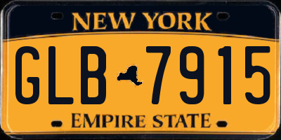 NY license plate GLB7915
