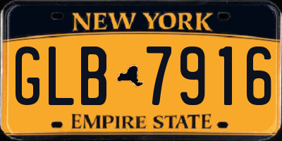 NY license plate GLB7916