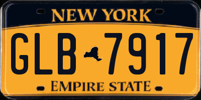 NY license plate GLB7917