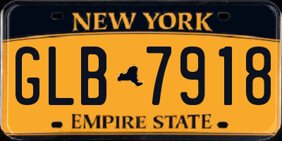 NY license plate GLB7918