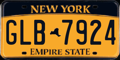 NY license plate GLB7924