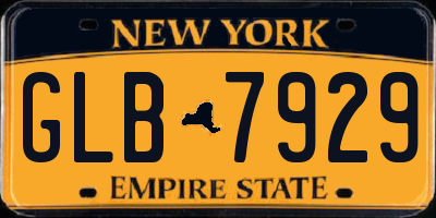 NY license plate GLB7929