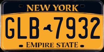 NY license plate GLB7932