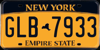 NY license plate GLB7933