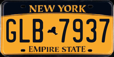 NY license plate GLB7937
