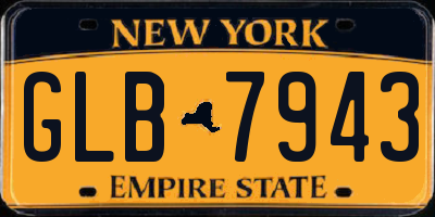 NY license plate GLB7943