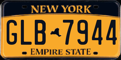 NY license plate GLB7944