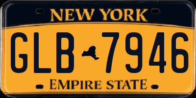 NY license plate GLB7946